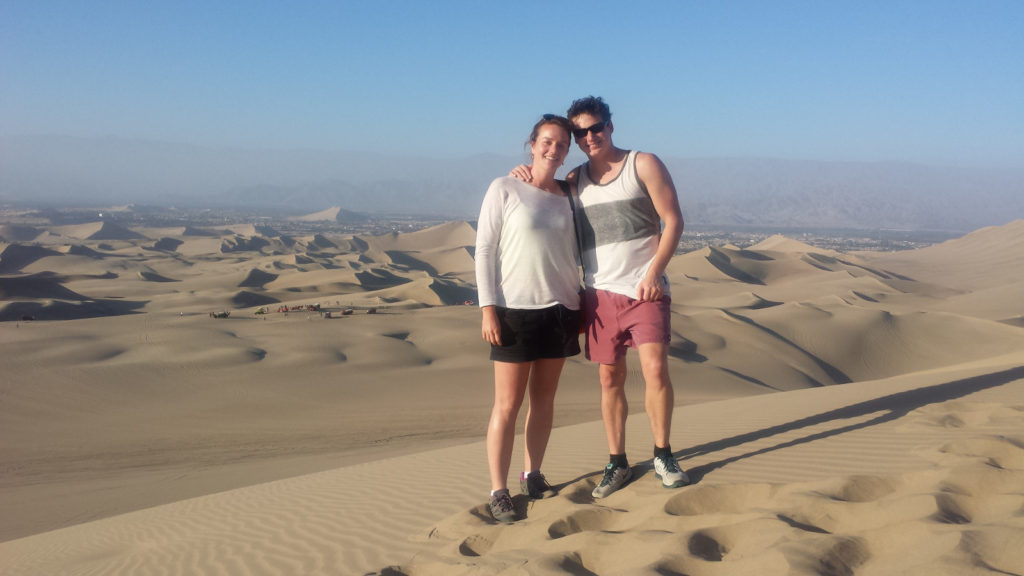 Us in the Ica desert