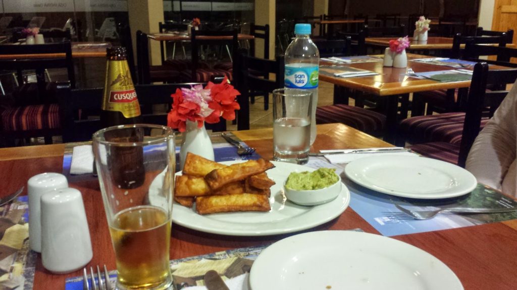 Dining at hotel in Nazca