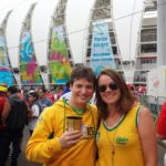 Outside Porto Alegre stadium