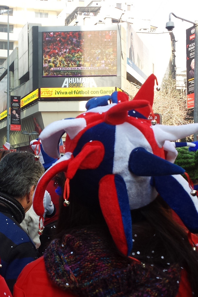 Chile vs Brazil in Chile square