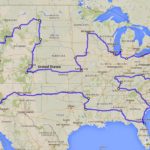 USA roadtrip map