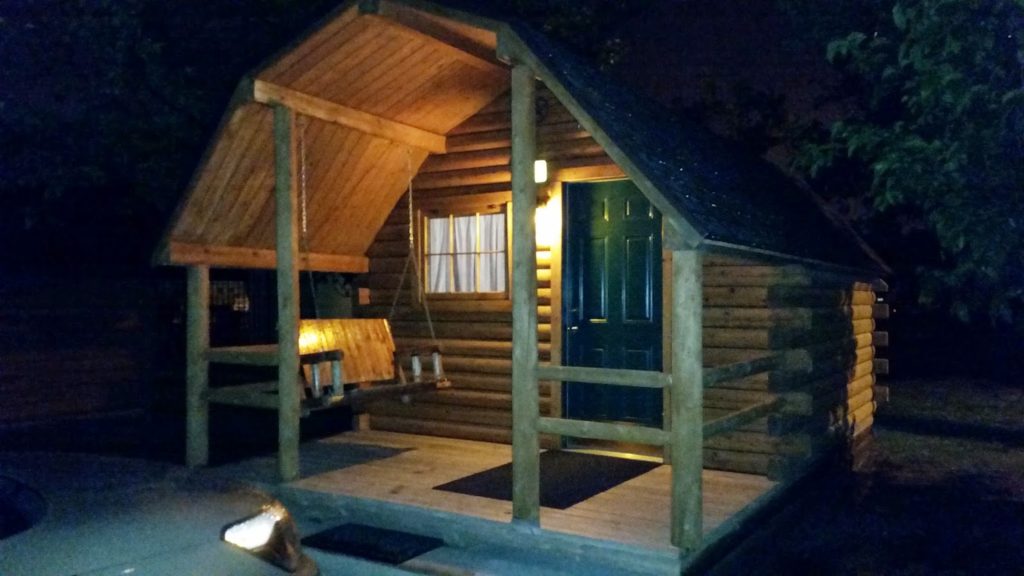 Amarillo Cabin at Night