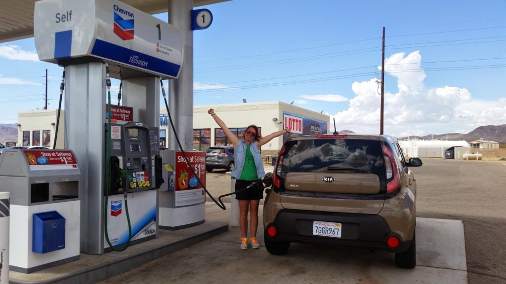 Filling up car with petrol