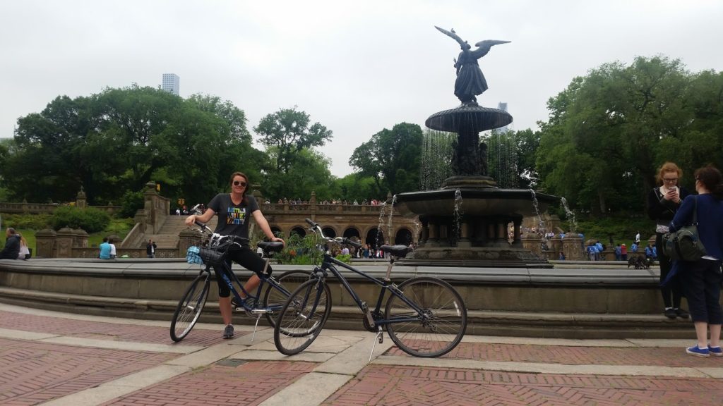 Bike stop in New York