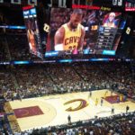 Cavs Warriors court view