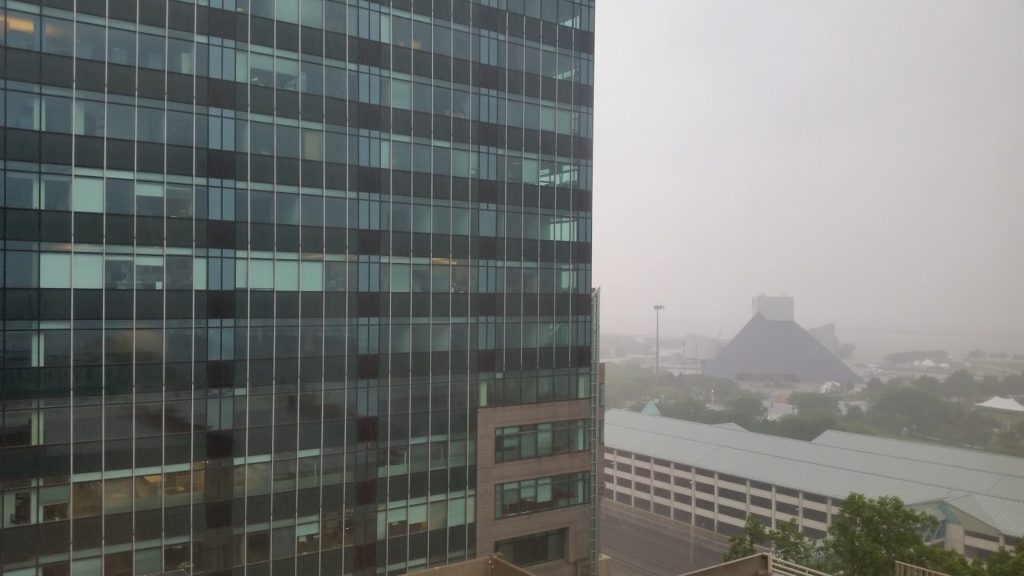 Raining in Cleveland