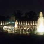 Washington memorial at night