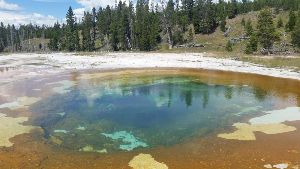 An example of one of the hot springs