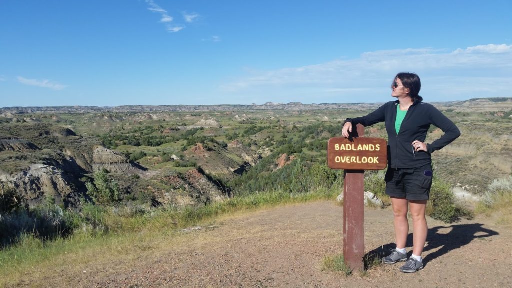 Linda at the Badlands