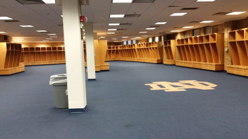 Notre Dame football club rooms