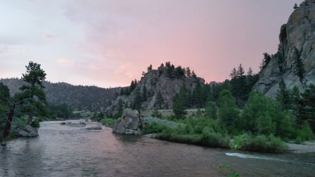 Rafting sunset