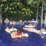 Lounging at the pool