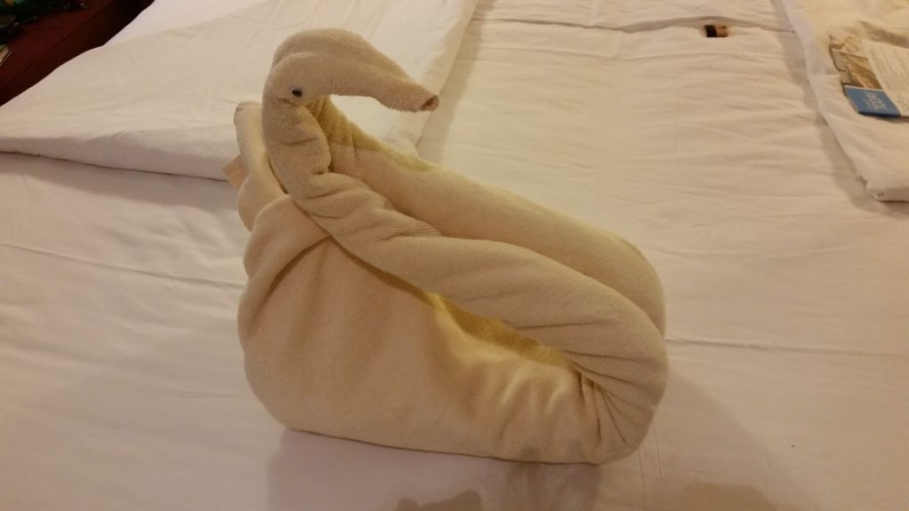 Towel swan