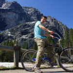 Adam bike riding at Yosemite