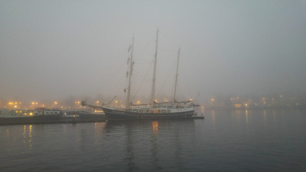 Boat in the fog