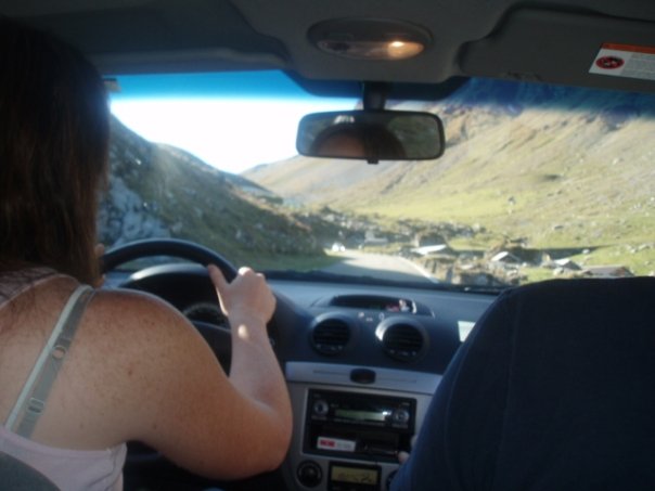 Driving in Swiss Alps