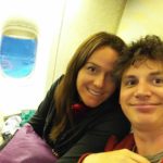 Flight to Paris selfie