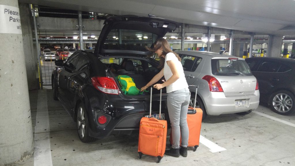 Unpacking car in Melbourne