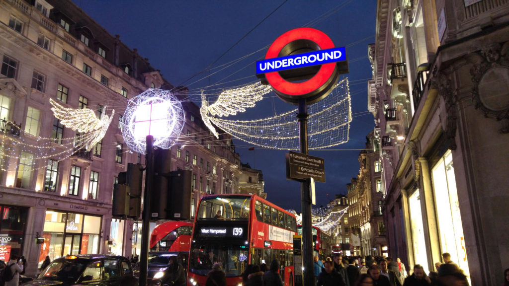 Leicester Square at night