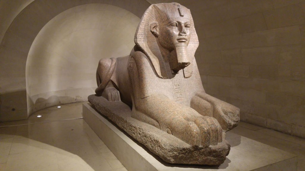 Sphinx sculpture at Louvre