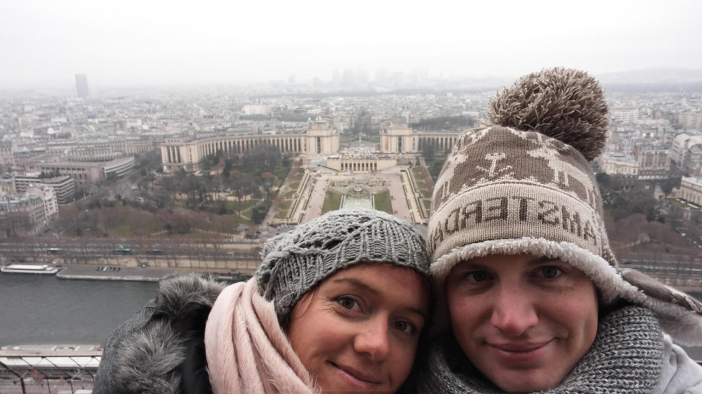 Eiffel Tower selfie view