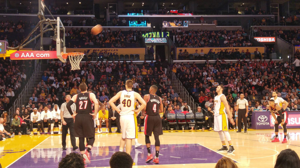 LA Lakers courtside