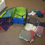 USA suitcase packing