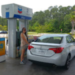 Filling up with petrol in Alabama