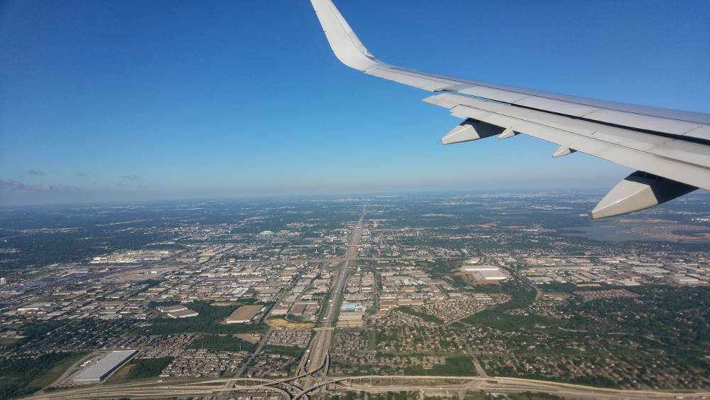 Flying into Dallas