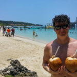 Adam coconuts in Roatan
