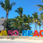 Bavaro Beach sign at day