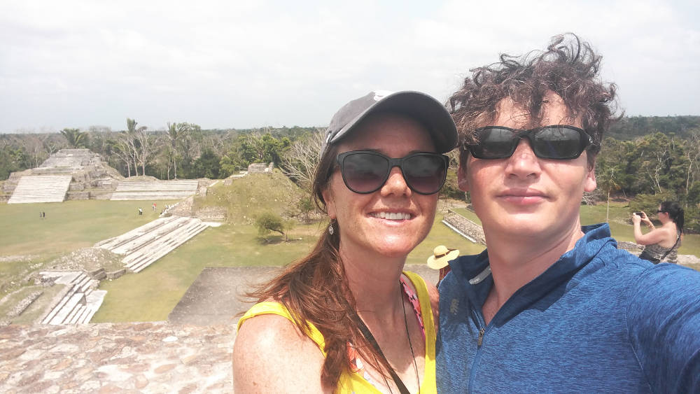Belize ruins selfie