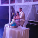 Cutting wedding cake