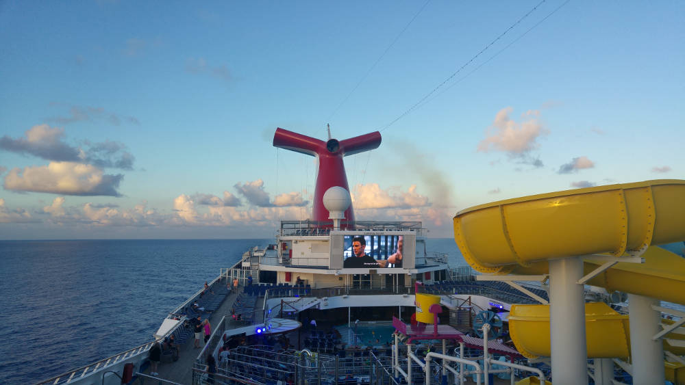 Captain America on Carnival Glory
