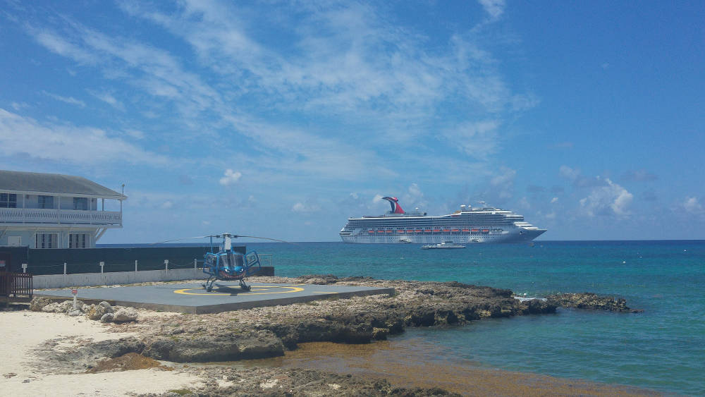 Helicopter on Grand Cayman Islands
