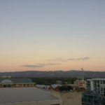 Adelaide skyline view with Moon