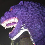 Godzilla on top of Hotel Gracery