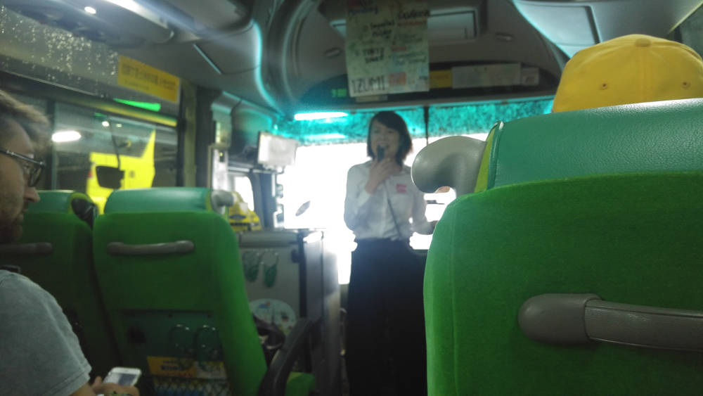 Inside the Tokyo tour bus