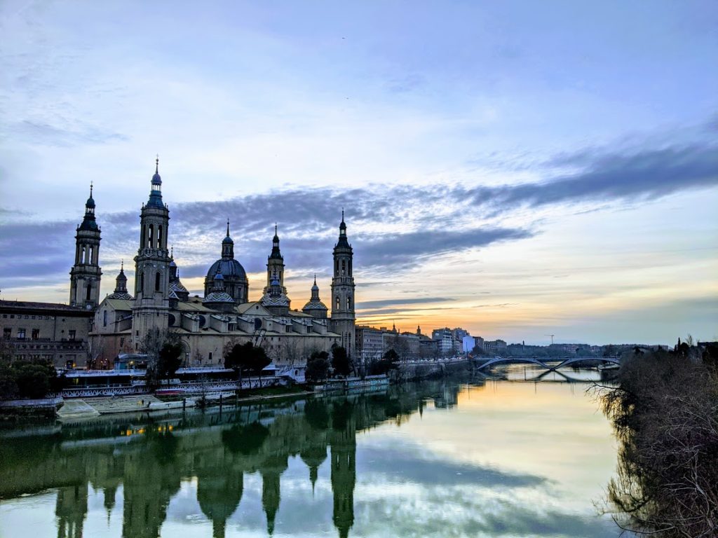 Epic sunset in Zaragoza