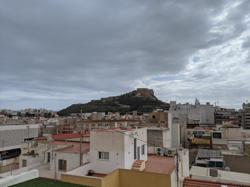 Alicante view cloudy day