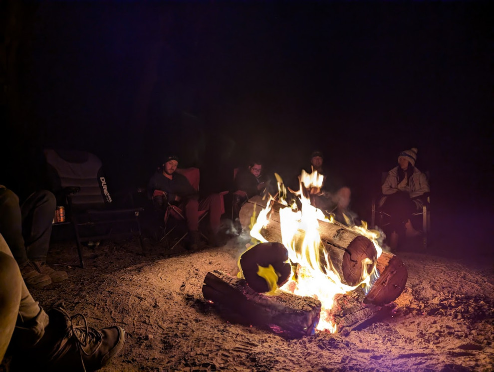 Koondrook fire at night